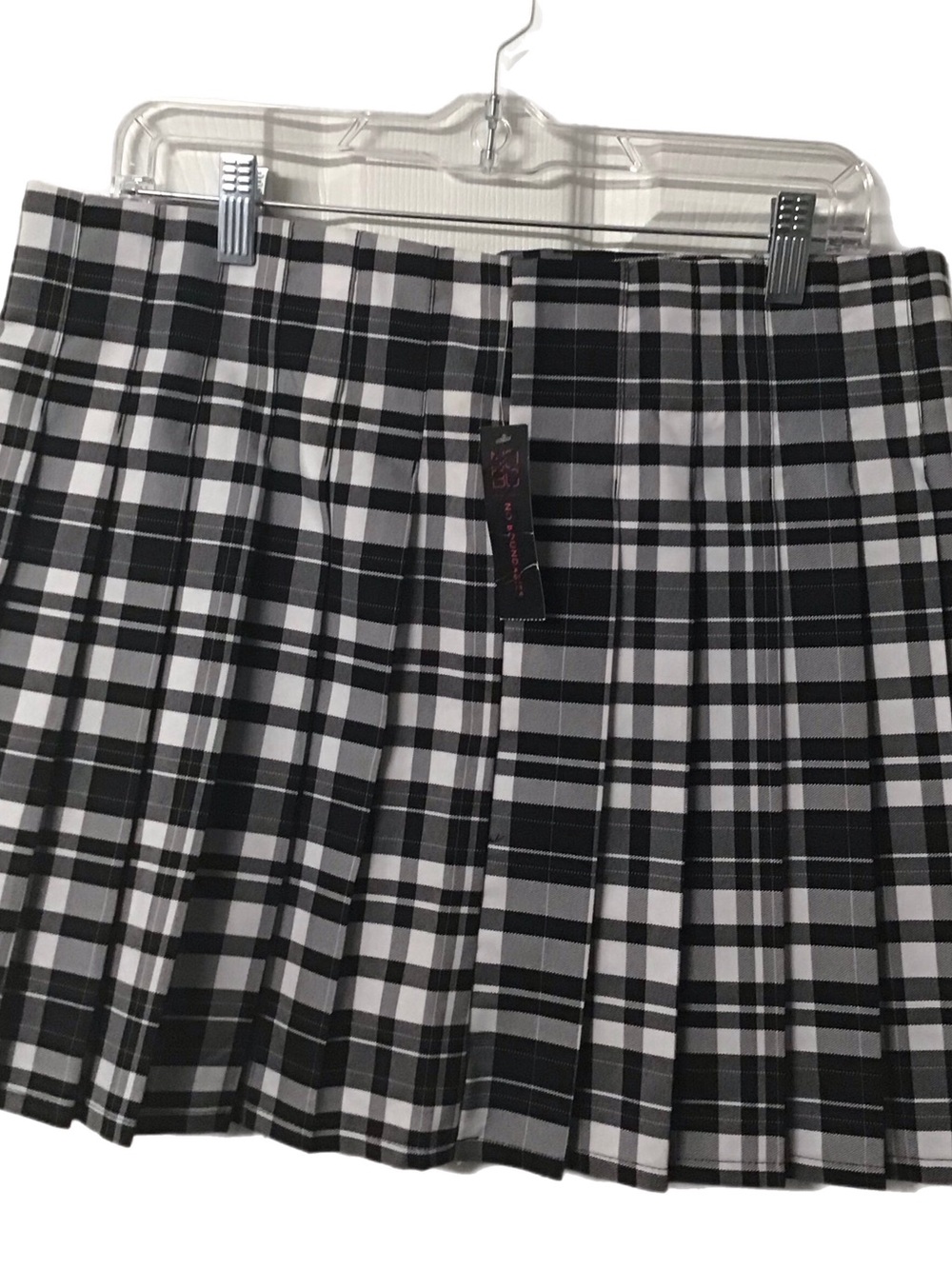 Y2K Black&White Plaid Pleated Mini Skirt-Nu Goth/ Witchy-Alt-Punk Grunge-
